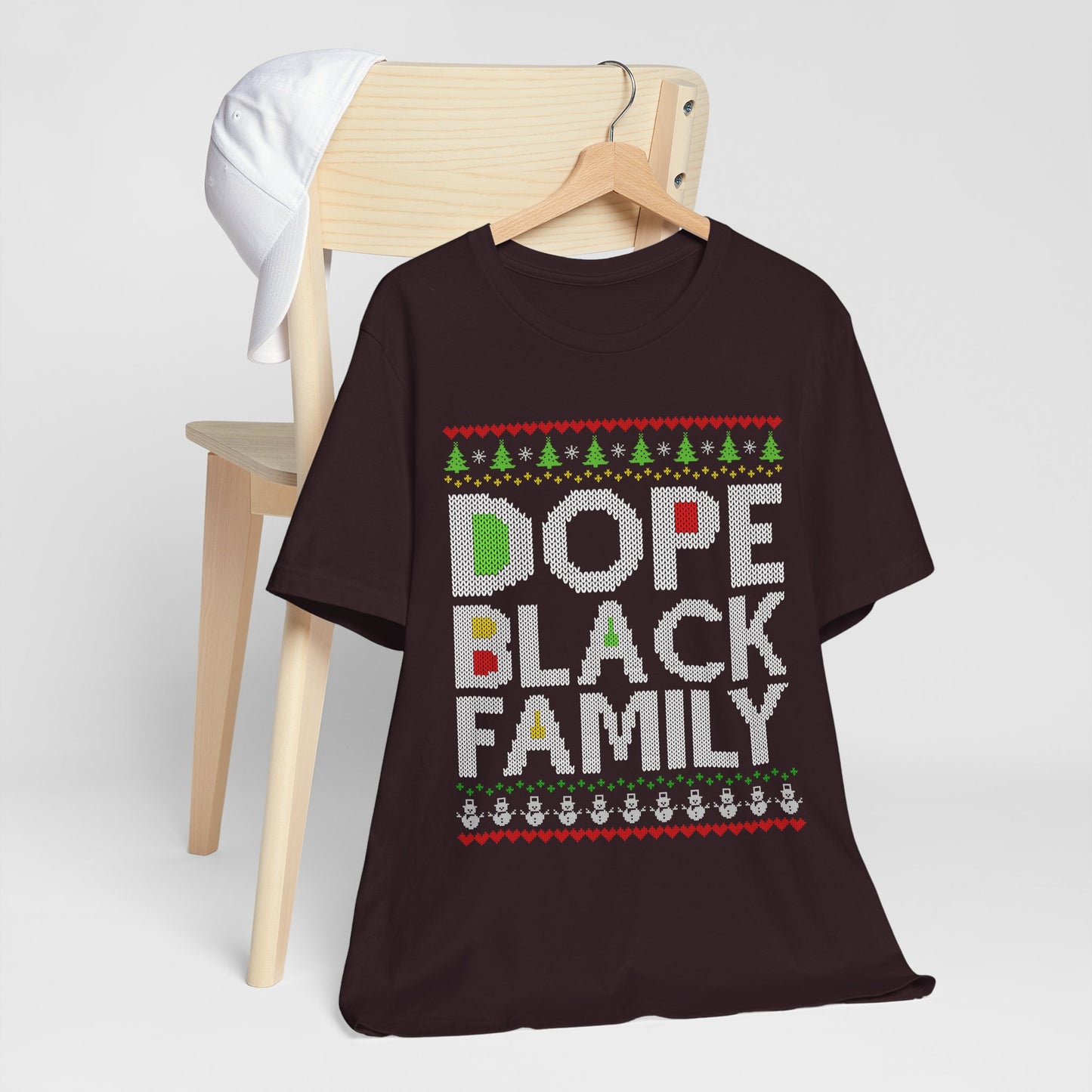 Dope Black Family Ugly Christmas Sweater – Afrocentric Holiday Shirt, Funny Matching Christmas Tee for Proud Black Families