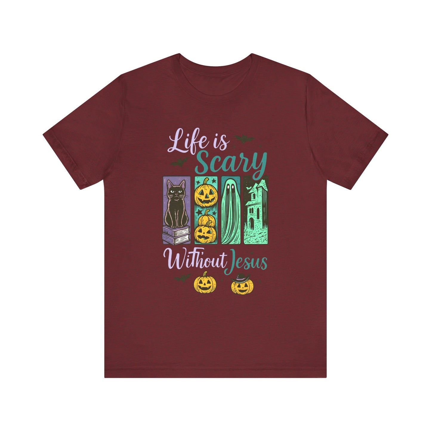 Life Is Scary Without Jesus Shirt – Christian Retro Halloween Faith Tee