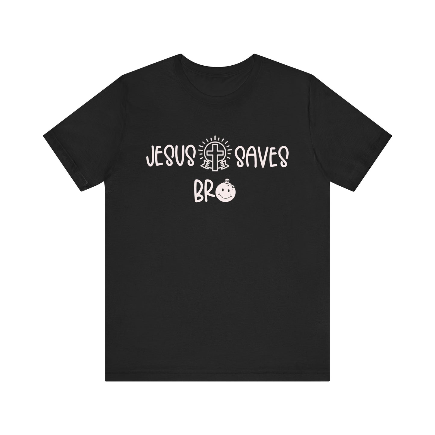 Jesus Saves Bro Shirt – Christian Cross Bold Faith Christmas Holiday Tee