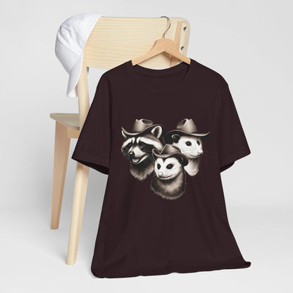 Cowboy Trash Trio Shirt – Opossum Raccoon Western Rodeo Funny Tee