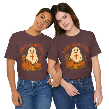 Jesus Is My Boo Shirt – Cute Christian Ghost Pumpkin Halloween Faith Tee