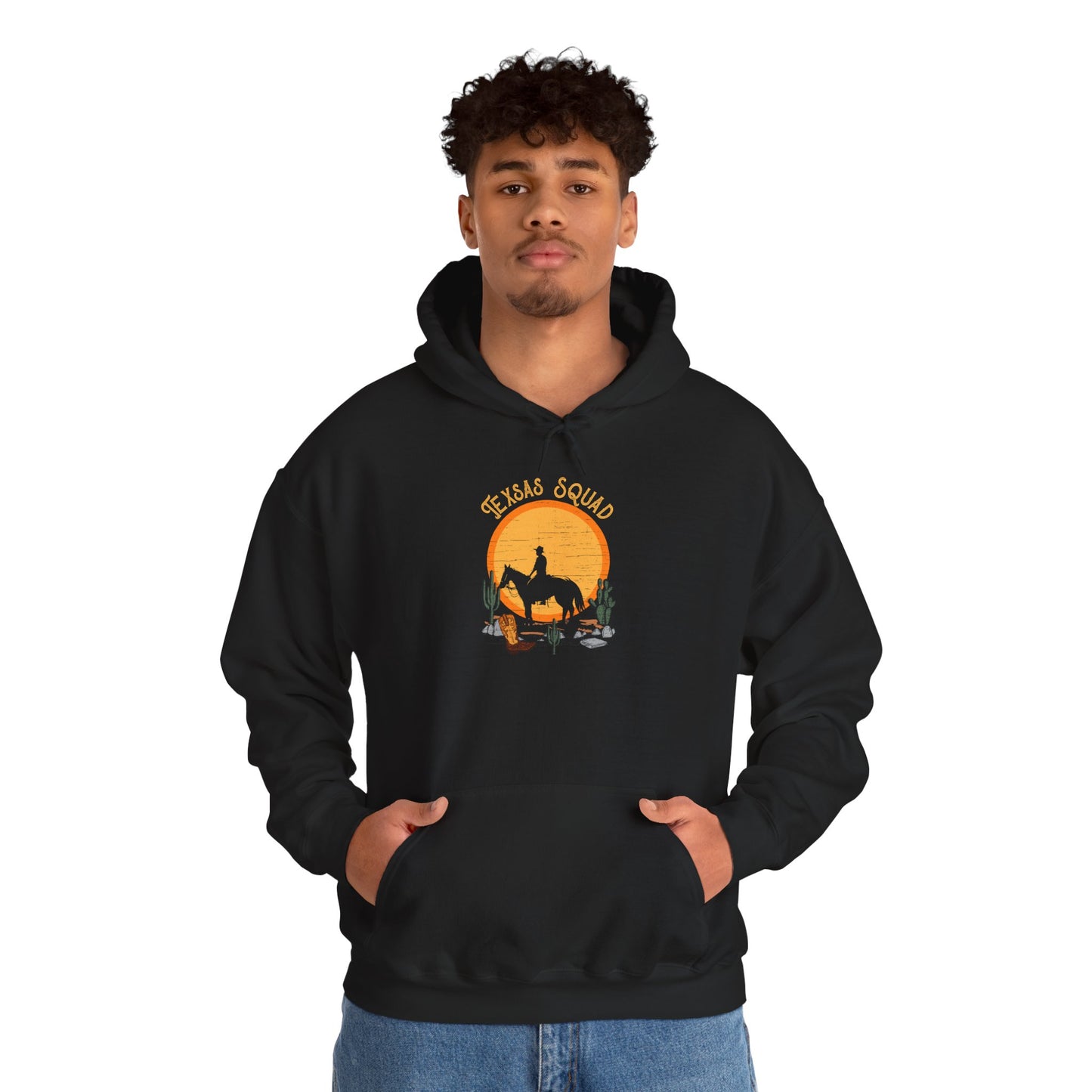 Texas Squad Cowboy Hoodie – Riding Horse Howdy Western Rodeo Pullover