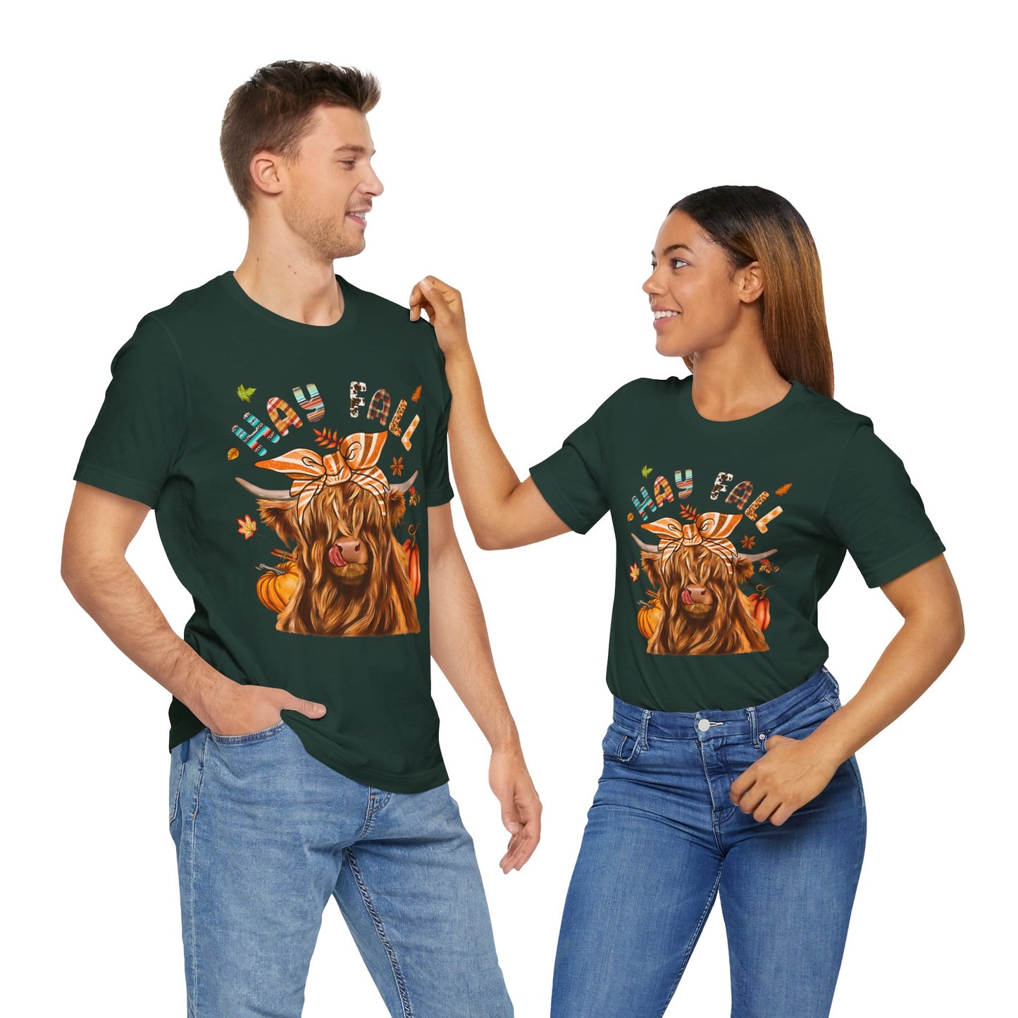 Hay Fall Highland Cow Shirt – Thankful Heifer Cute Farm Girl Thanksgiving Tee