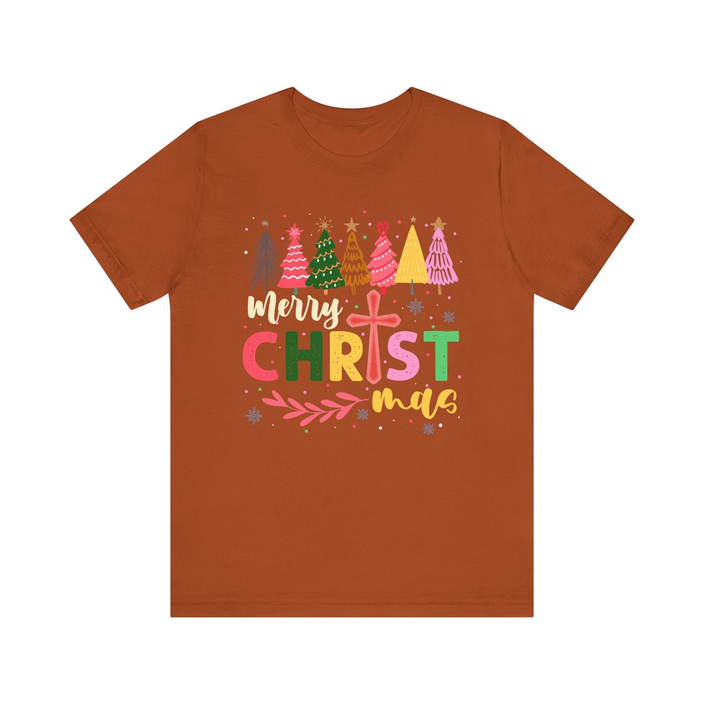 Retro Rustic Merry Christmas Shirt – Christian Cross Faith Holiday Tee