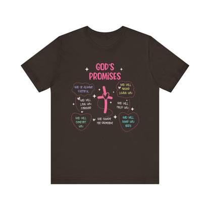 God’s Promise Shirt – Christian Rainbow Cross Bible Verse Faith Scripture Tee