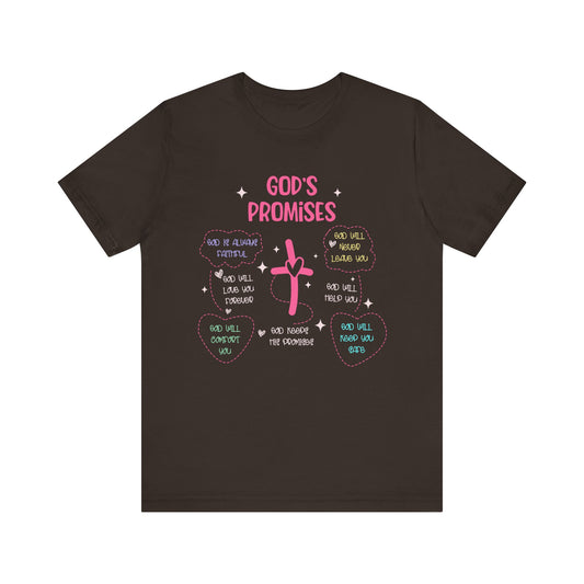 God’s Promise Shirt – Christian Rainbow Cross Bible Verse Faith Scripture Tee