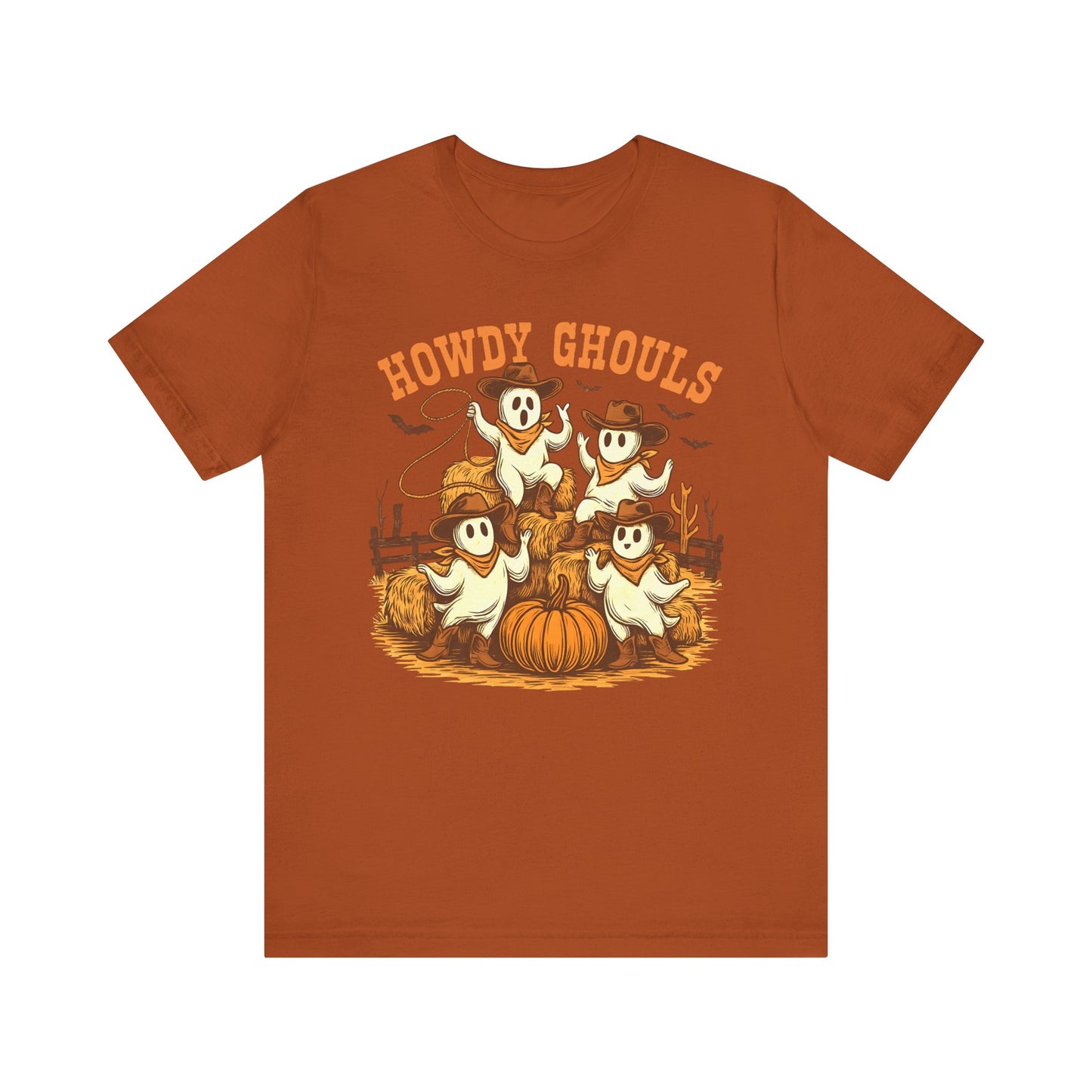 Howdy Ghouls Shirt – Cute Ghost Cowboy Halloween Tee, Western Rodeo Texas Fall Outfit