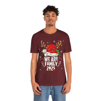 We Are Family 2025 Shirt – Afro Christmas Tree & Santa Matching Black Family Tee