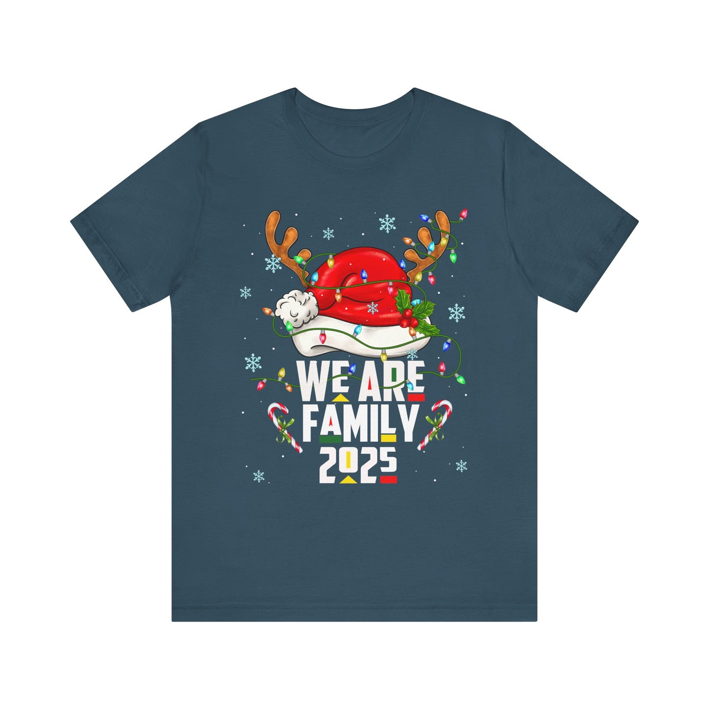We Are Family 2025 Shirt – Afro Christmas Tree & Santa Matching Black Family Tee