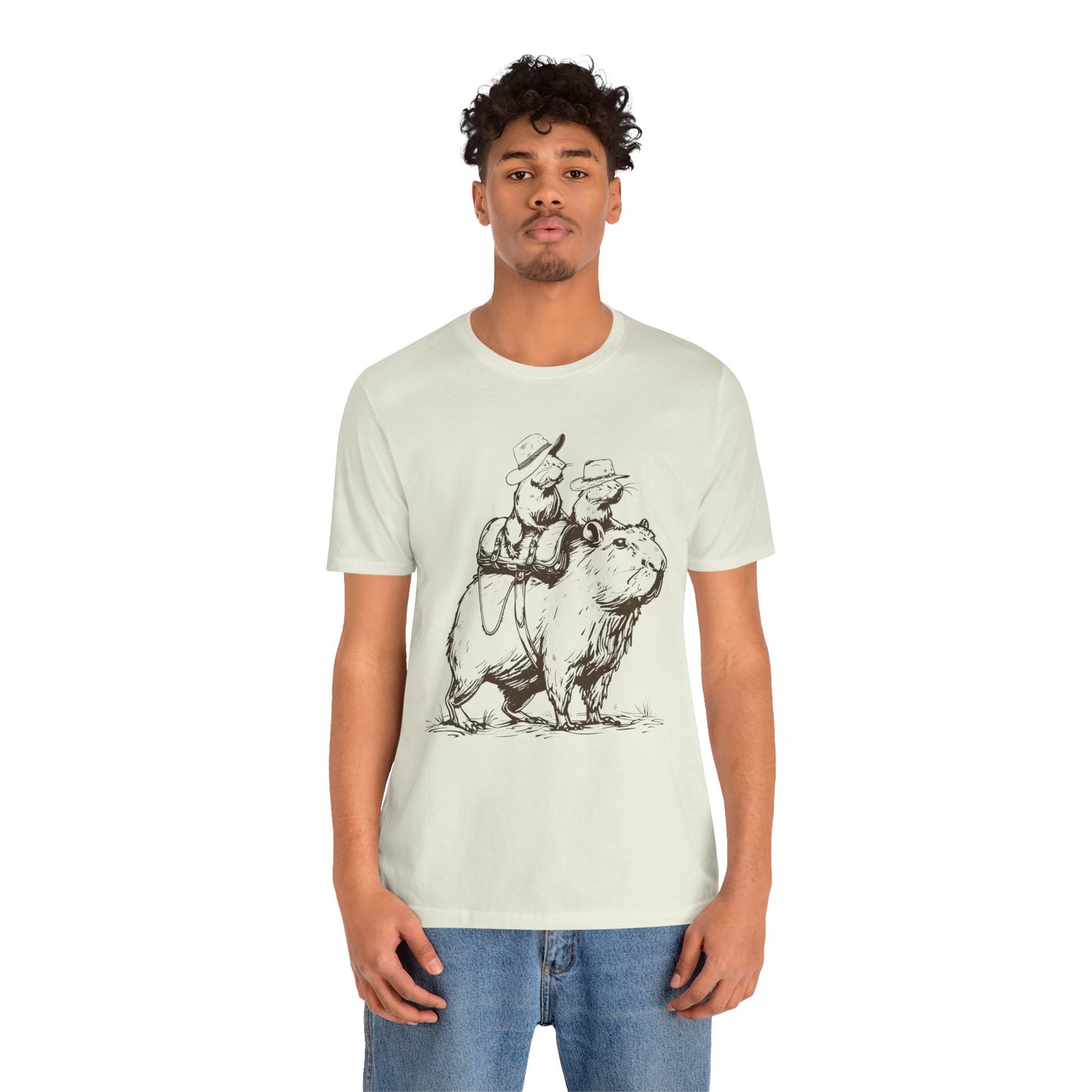 Vintage Rat Riding Capybara Shirt – Funny Western Cowboy Rodeo Tee