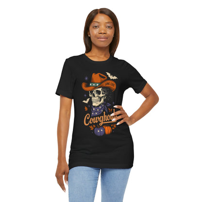 Cowghouls Shirt – Long Live Halloween Skeleton Cowboy Western Ghost Tee