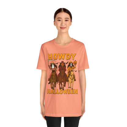 Howdy Halloween Shirt – Spooky Western Skeleton Cowboy Riders Tee, Funny Rodeo Fall Outfit