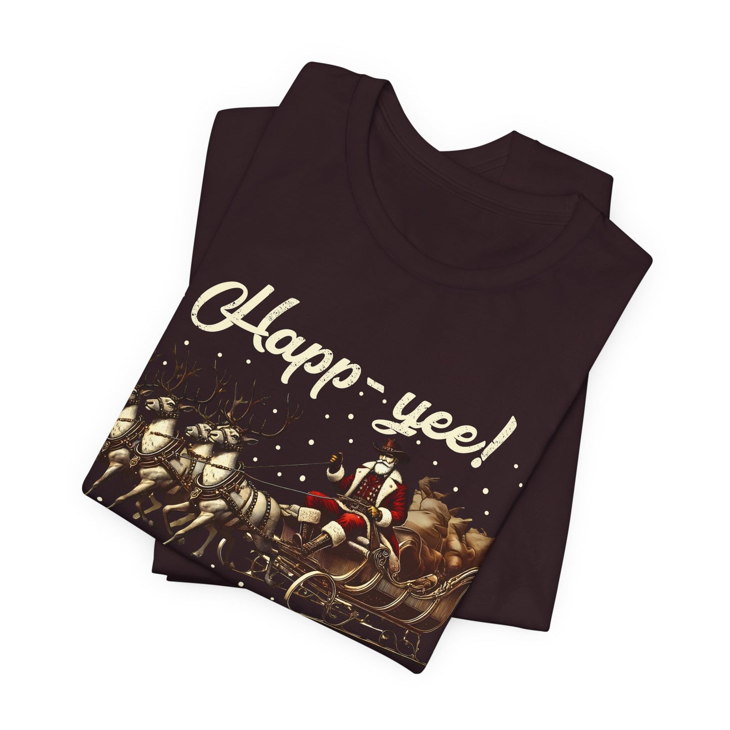 Happy Yeehaw Holidays Shirt – Funny Western Howdy Santa Christmas Tee