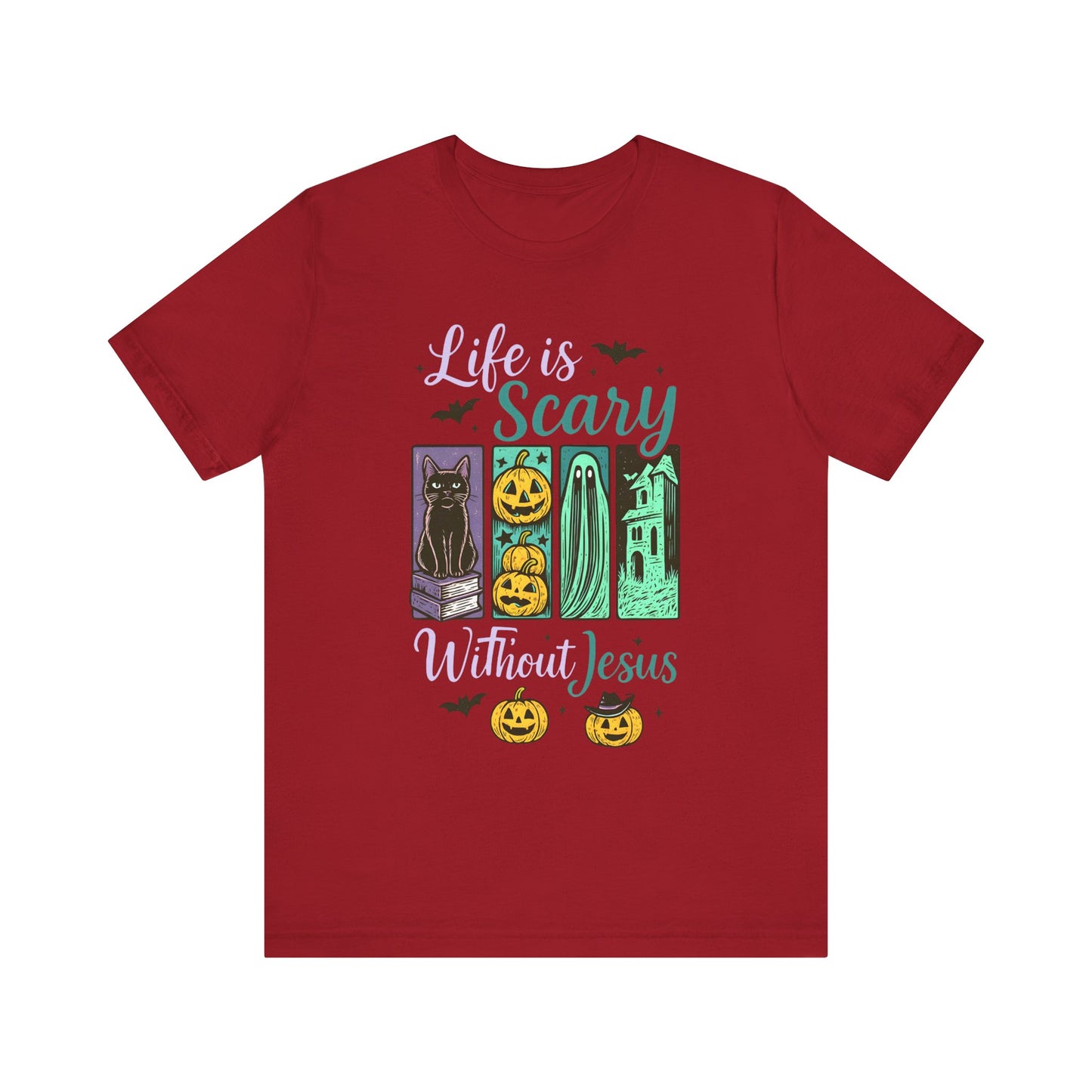 Life Is Scary Without Jesus Shirt – Christian Retro Halloween Faith Tee
