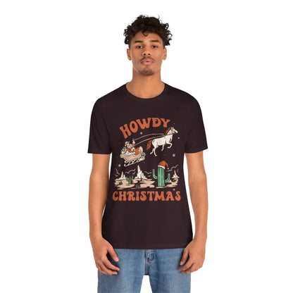 Howdy Christmas Shirt – Vintage Cowboy Santa on Horse Retro Western Holiday Tee
