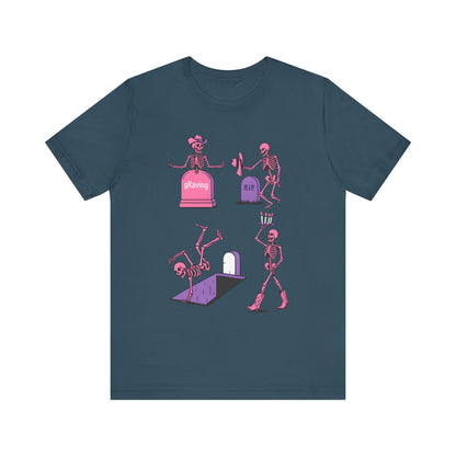 Graving Skeleton Cowgirl Shirt – Funny Western Halloween Rodeo Tee