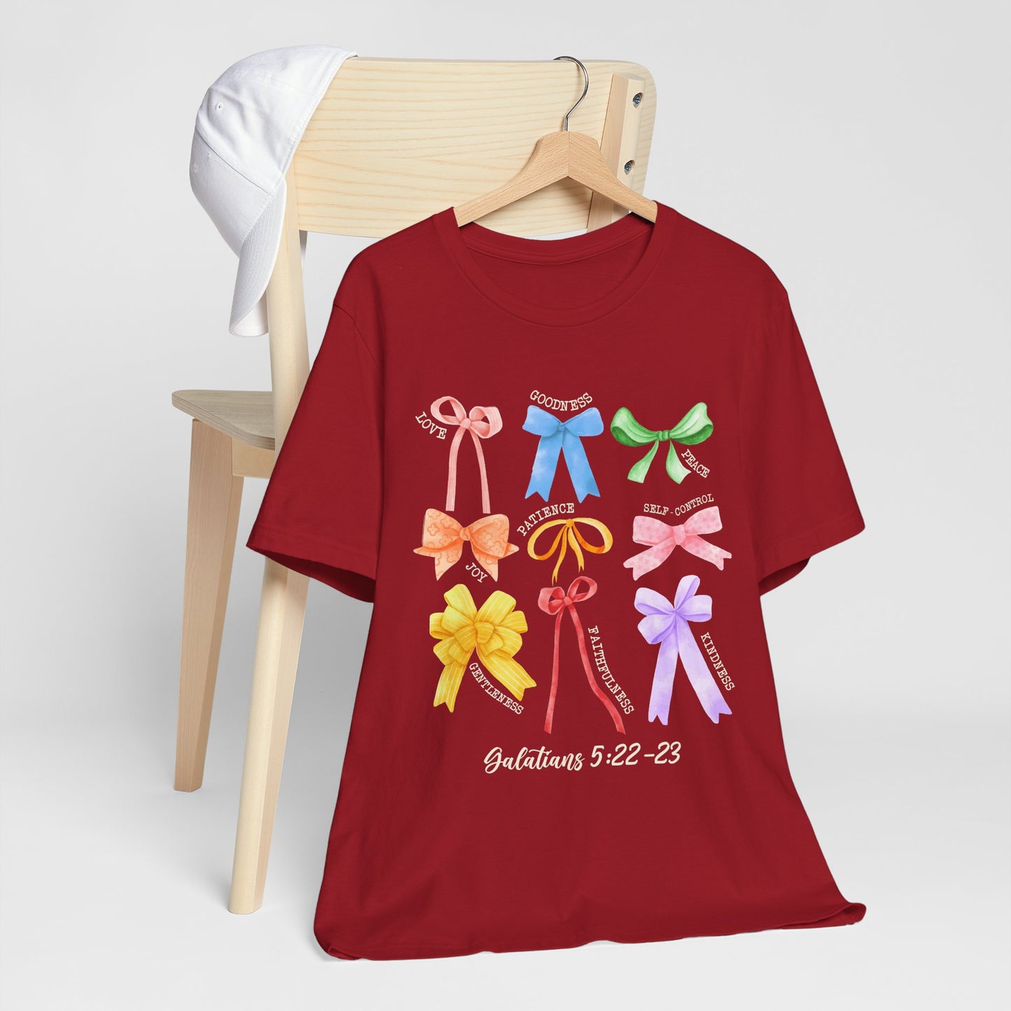 Christian Bow Shirt – Bible Verse Spirit Joy Peace Patience Kindness Tee
