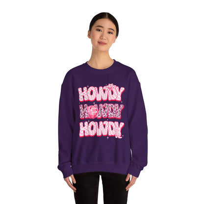 Disco Howdy Cowgirl Sweatshirt – Pink Leopard Western Rodeo Country Pullover