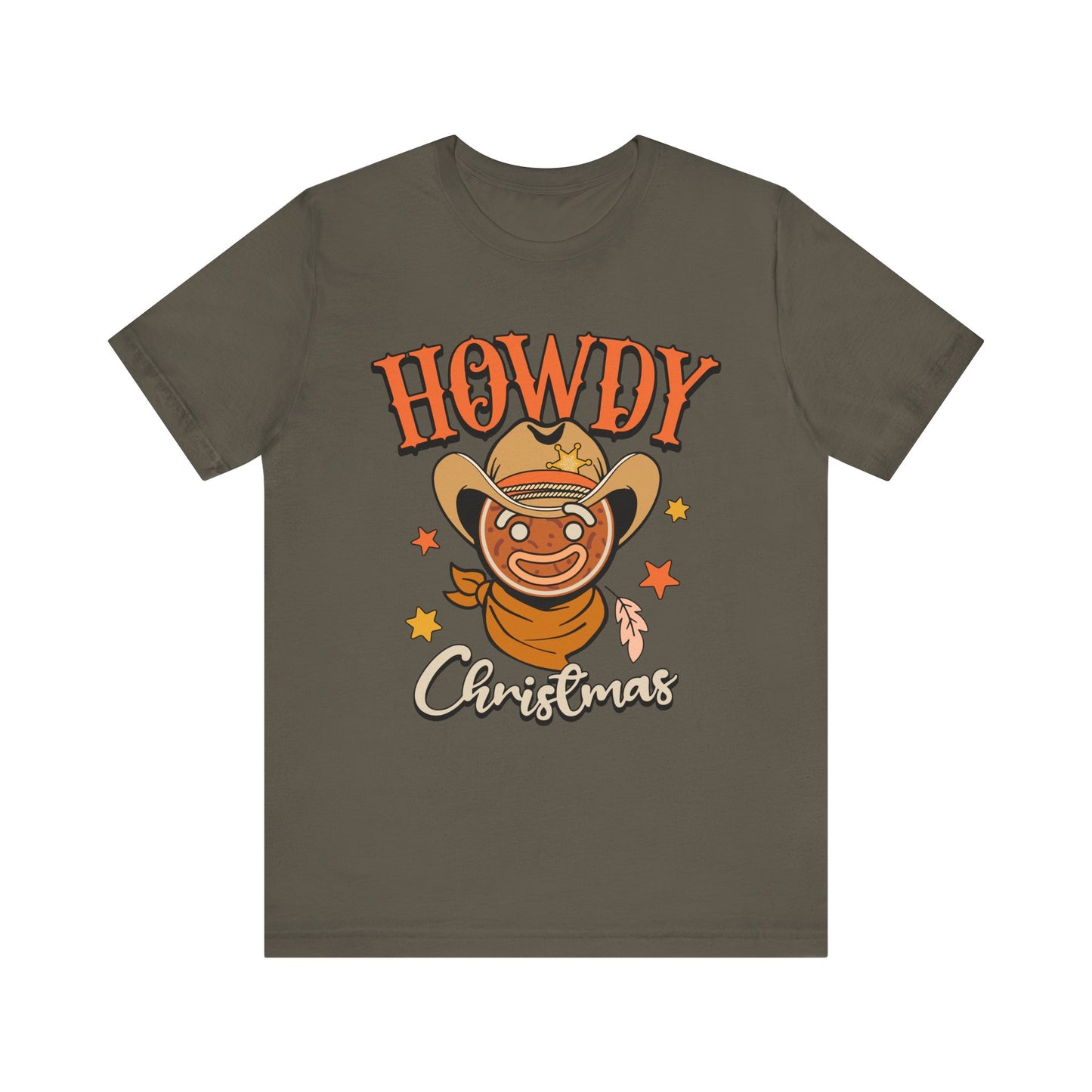Christmas Howdy Cowboy Gingerbread Shirt – Funny Retro Western Holiday Pajama Tee