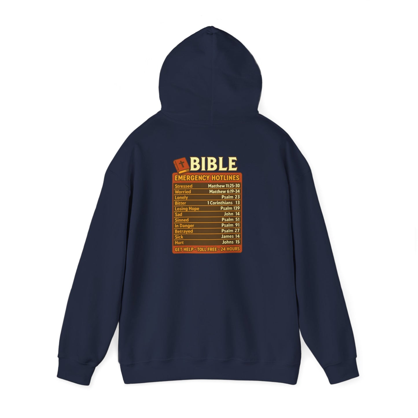 Bible Emergency Hotline Hoodie – Inspirational Christian God Faith Pullover