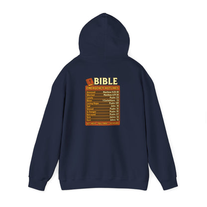 Bible Emergency Hotline Hoodie – Inspirational Christian God Faith Pullover