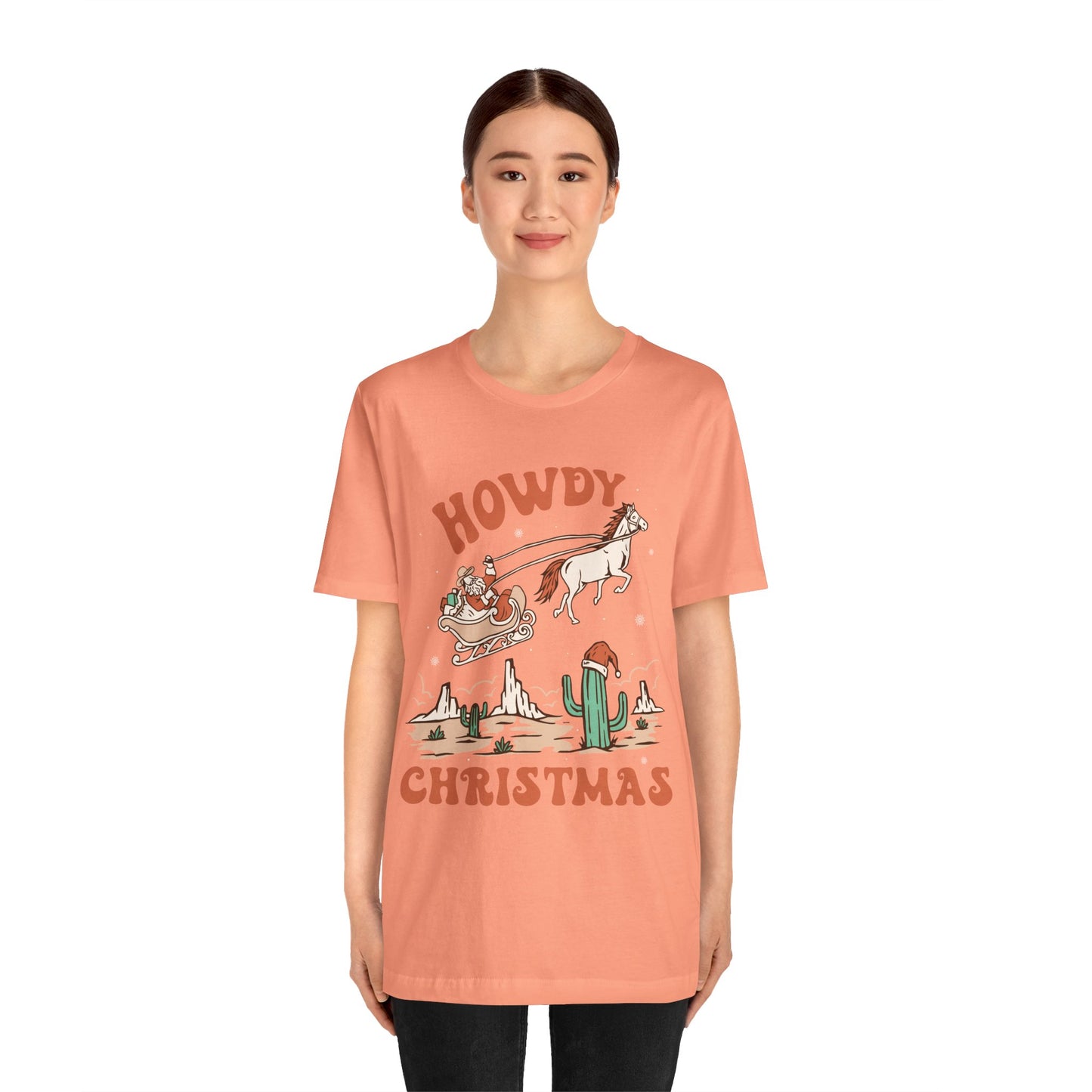 Howdy Christmas Shirt – Vintage Cowboy Santa on Horse Retro Western Holiday Tee