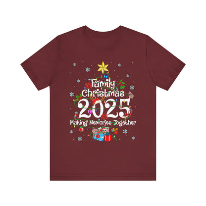 Family Christmas 2025 Tree Shirt – Festive Holiday Lights Matching Pajama Tee