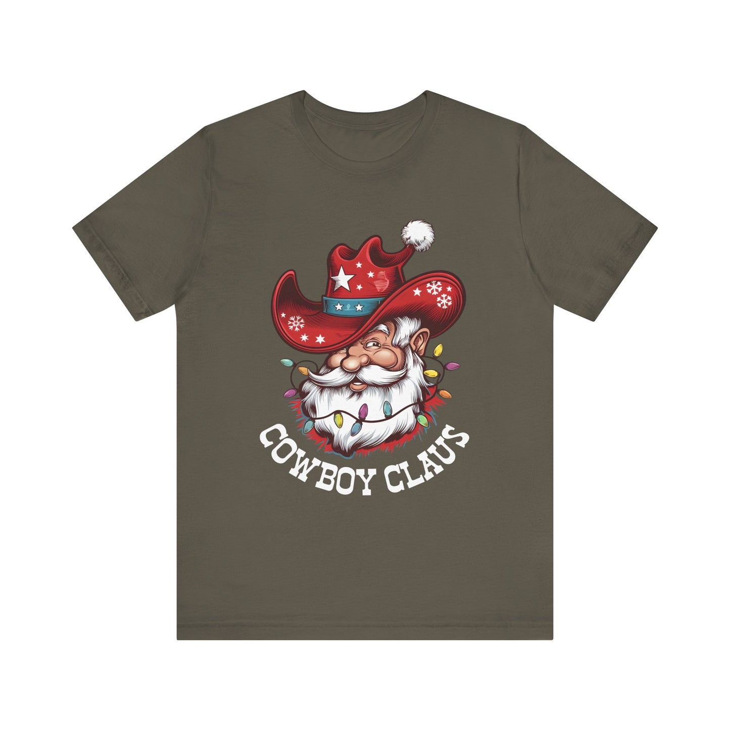 Cowboy Claus Shirt – Western Santa Hat Funny Cowboy Christmas Holiday Tee