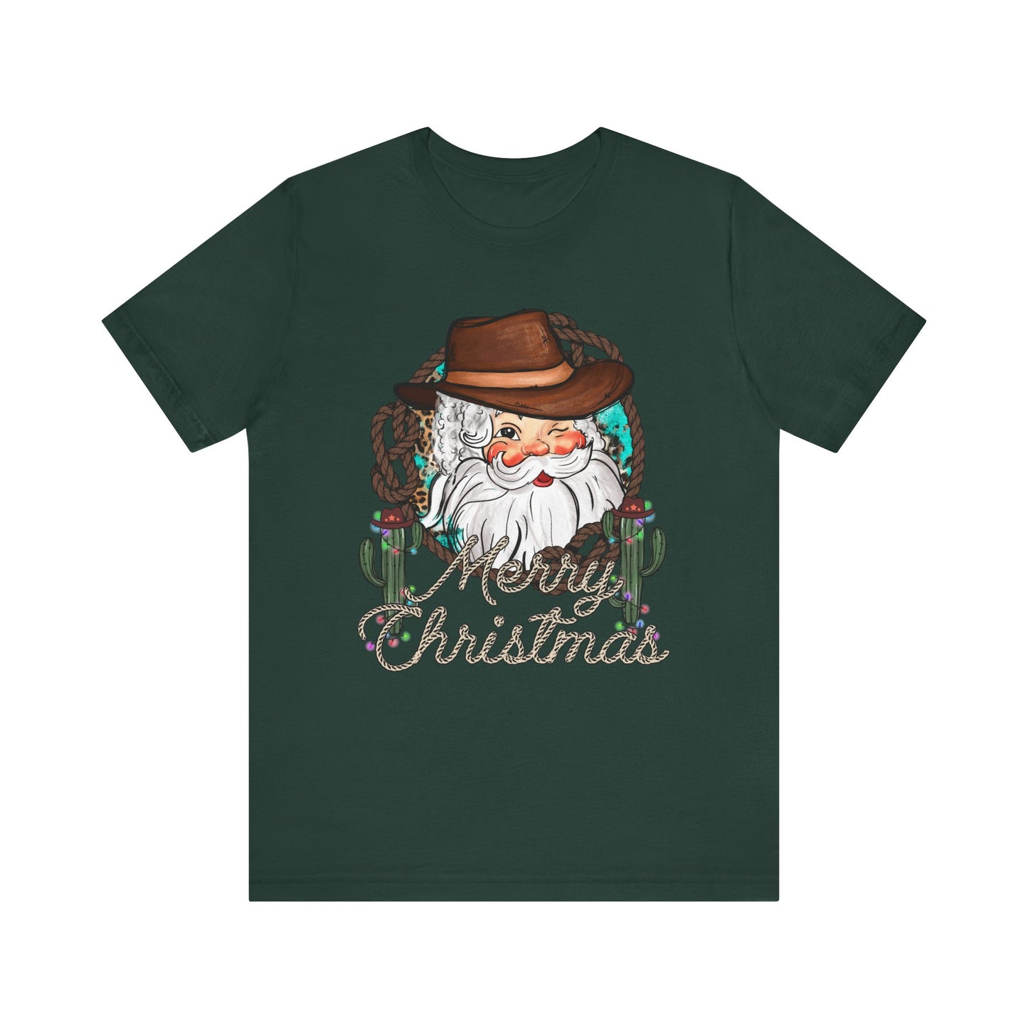 Merry Christmas Howdy Santa Shirt – Retro Western Cowboy Funny Holiday Pajama Tee