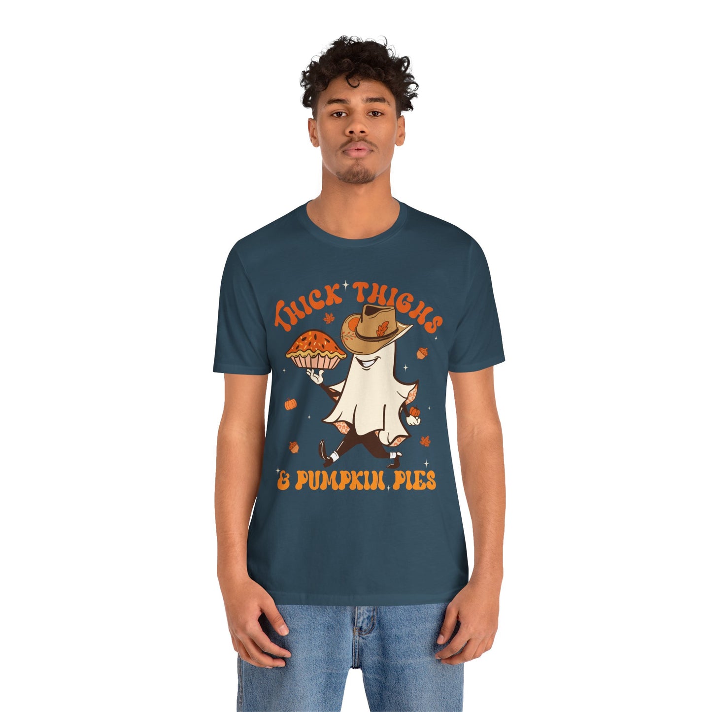 Thick Thighs Pumpkin Pies Shirt – Funny Howdy Ghost Western Halloween Tee