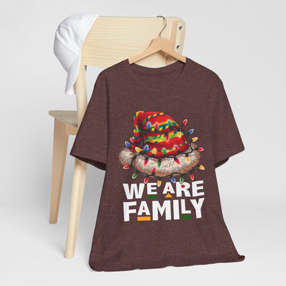 We Are Family Black Christmas Shirt – Afrocentric Matching Holiday Melanin Tee