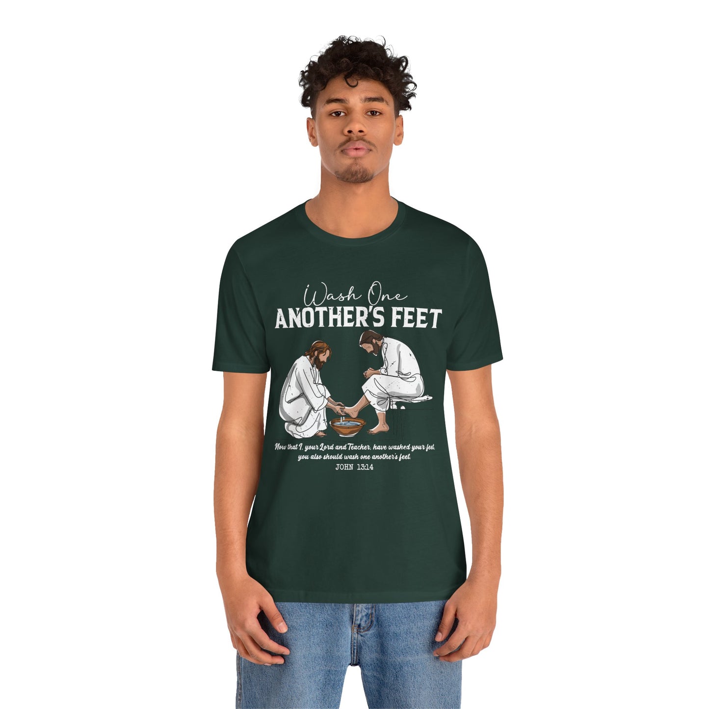 Wash One Another’s Feet Shirt – John 13:14 Christian Servant Heart Tee