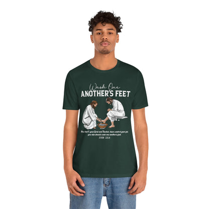 Wash One Another’s Feet Shirt – John 13:14 Christian Servant Heart Tee