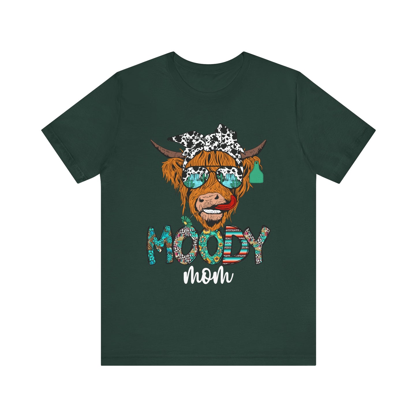 Western Moody Mom Shirt – Highland Cow Sunglasses Country Life Ranch Vibe Tee