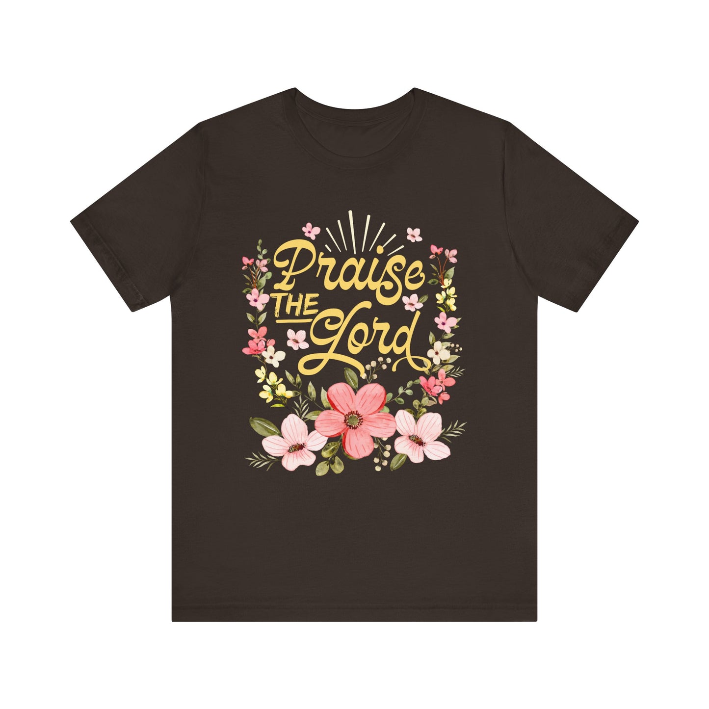 Praise the Lord Shirt – Christian Worship Groovy Retro Daisy Floral Faith Tee