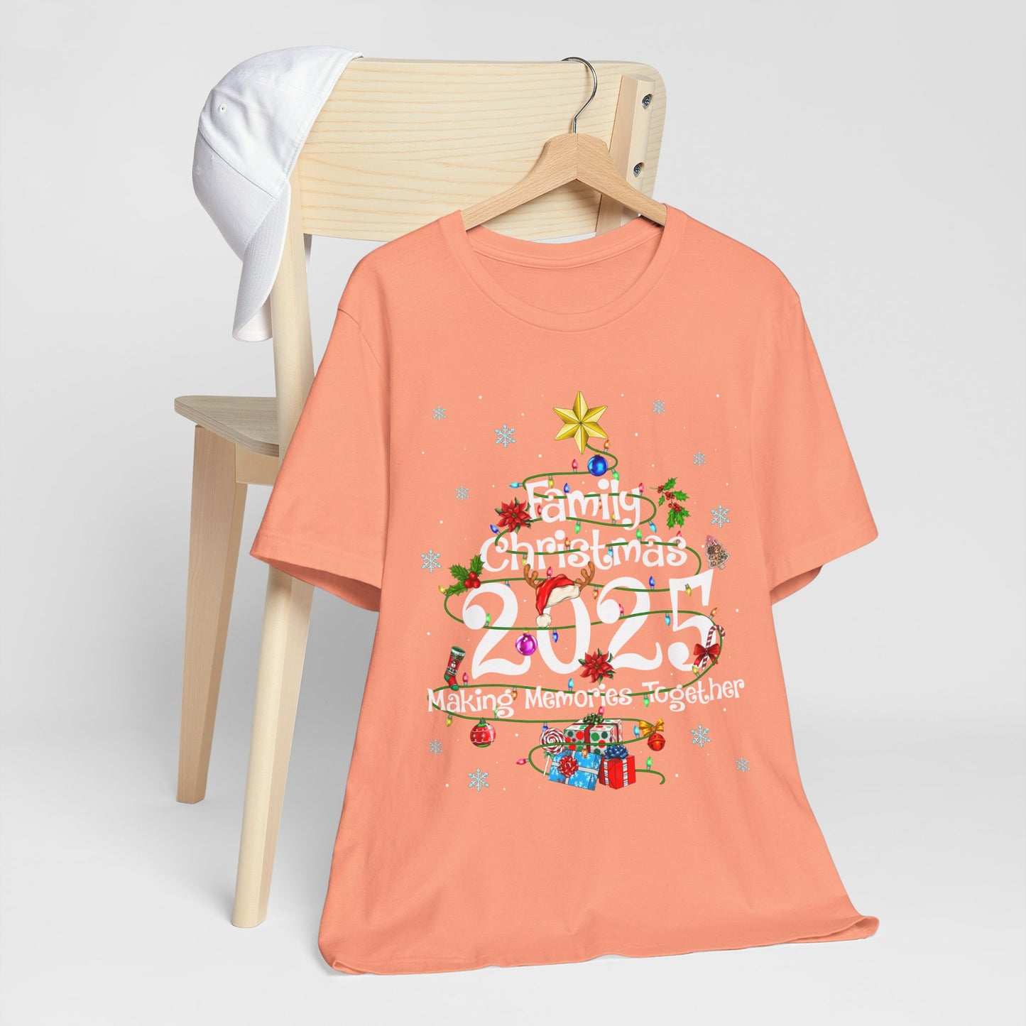 Family Christmas 2025 Tree Shirt – Festive Holiday Lights Matching Pajama Tee