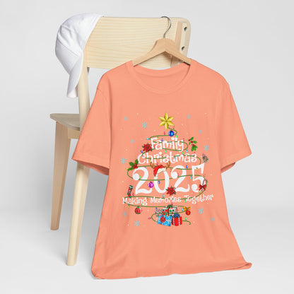 Family Christmas 2025 Tree Shirt – Festive Holiday Lights Matching Pajama Tee