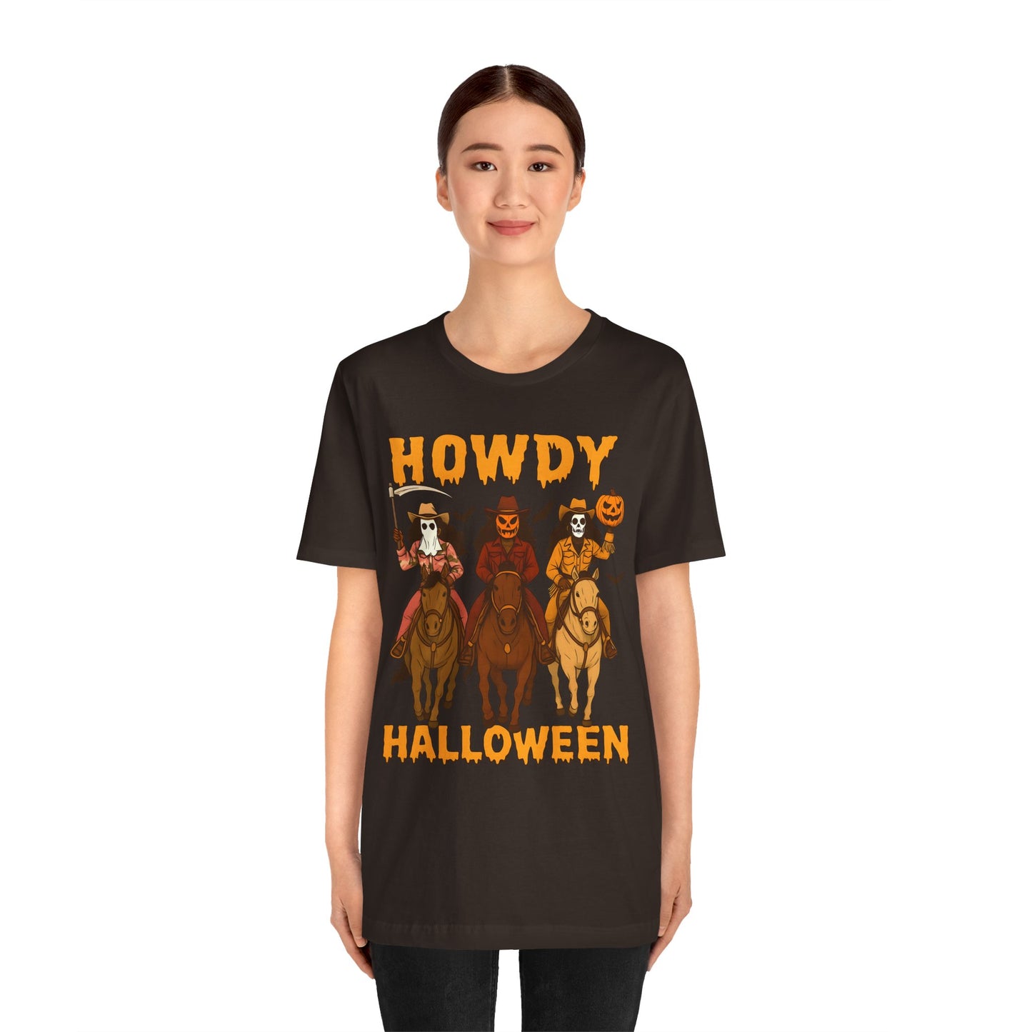 Howdy Halloween Shirt – Spooky Western Skeleton Cowboy Riders Tee, Funny Rodeo Fall Outfit