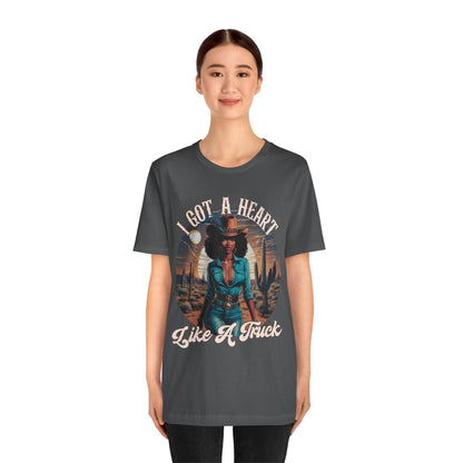 Heart Like A Truck Shirt – Black Cowgirl Christian Desert Western Tee