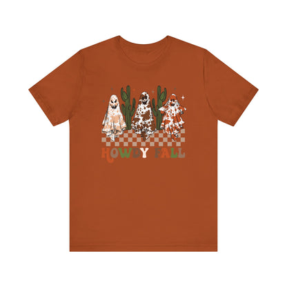 Howdy Fall Retro Ghost Shirt – Western Cowboy Cowgirl Halloween Tee