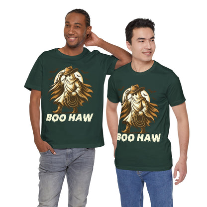 Boo Haw Shirt Ghost Cowboy Western Halloween Tee, Funny Rodeo Spirit Fall Outfit