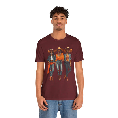 Black Cowgirl Shirt – Western Rodeo Tee with Melanin Pride & Texas Cowgirl Graphic