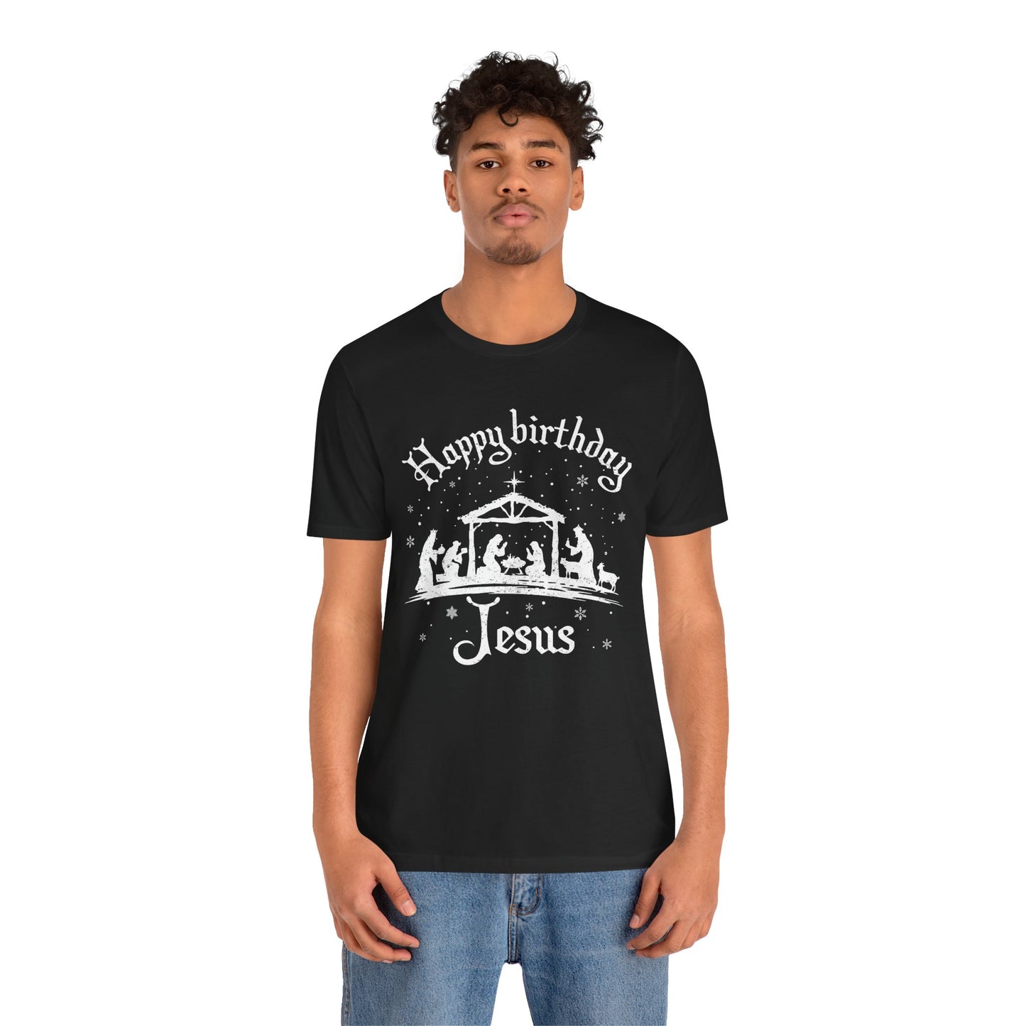 Happy Birthday Jesus Shirt – Christian Nativity Faith-Focused Christmas Tee