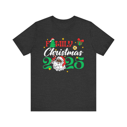 Family Christmas 2025 Shirt – Black Santa Afrocentric Matching Holiday Tee