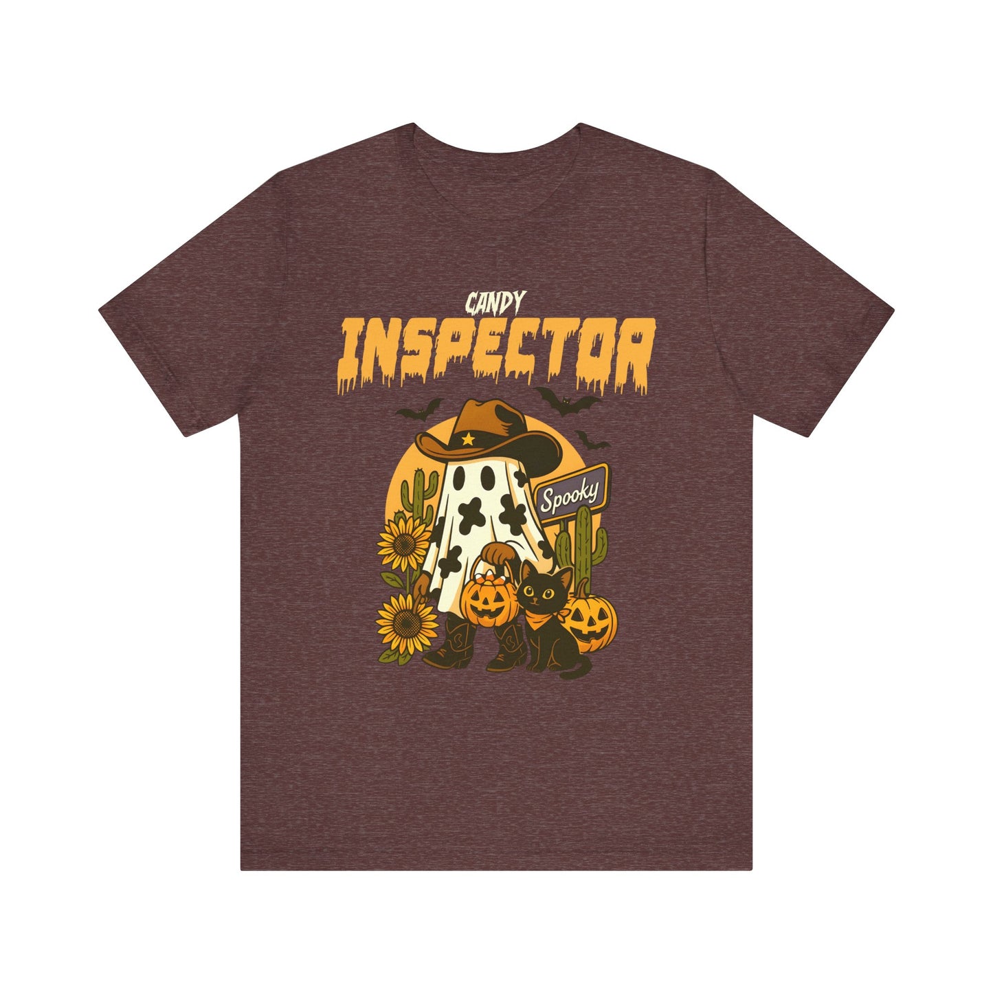 Candy Inspector Shirt – Western Ghost Cowboy Halloween Trick-or-Treat Tee