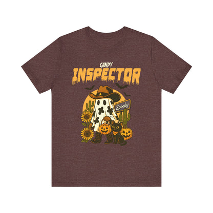 Candy Inspector Shirt – Western Ghost Cowboy Halloween Trick-or-Treat Tee