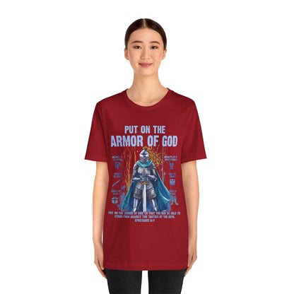 Put On the Armor of God Shirt – Christian Ephesians 6:11 Bible Verse Warrior Tee