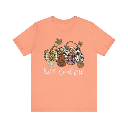 Wild About Fall Shirt – Pumpkin Leopard Plaid Autumn Thanksgiving Tee