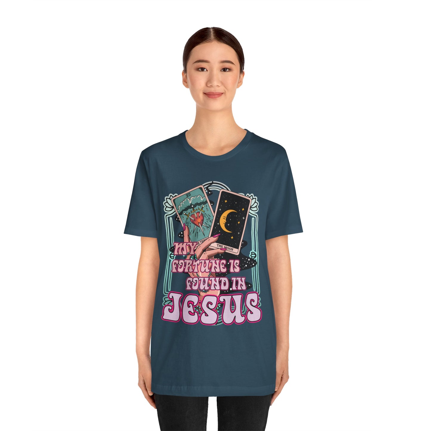 My Fortune Is Found in Jesus Shirt – Christian Tarot Card Faith Tee