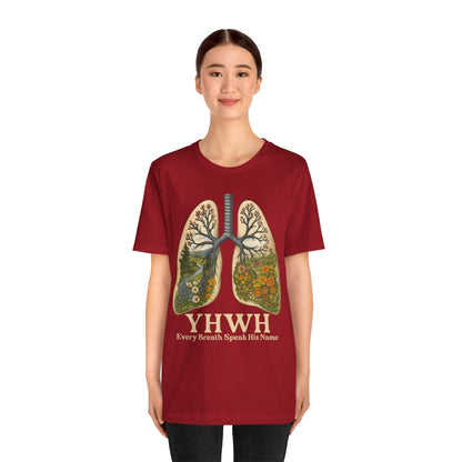 YHWH Every Breath Speaks His Name Shirt – Christian Forest Lungs Tee